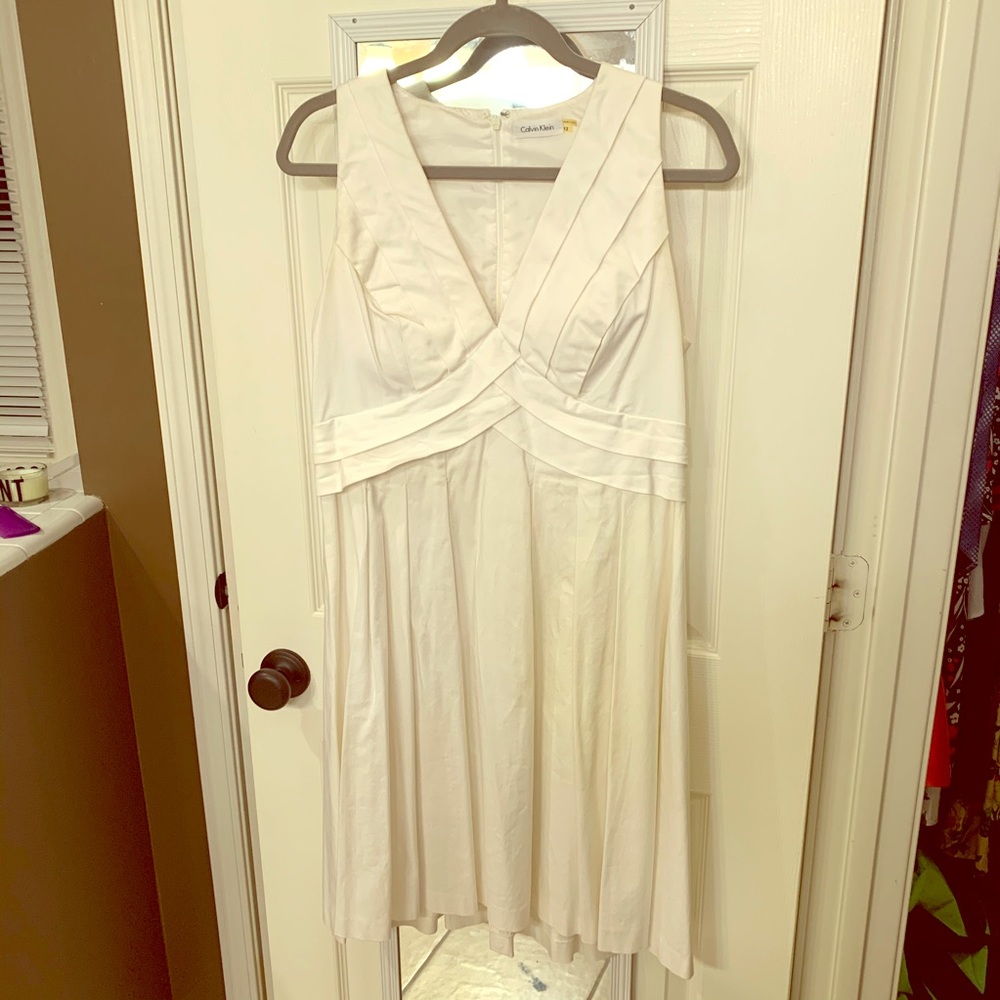 White Calvin Klein dress